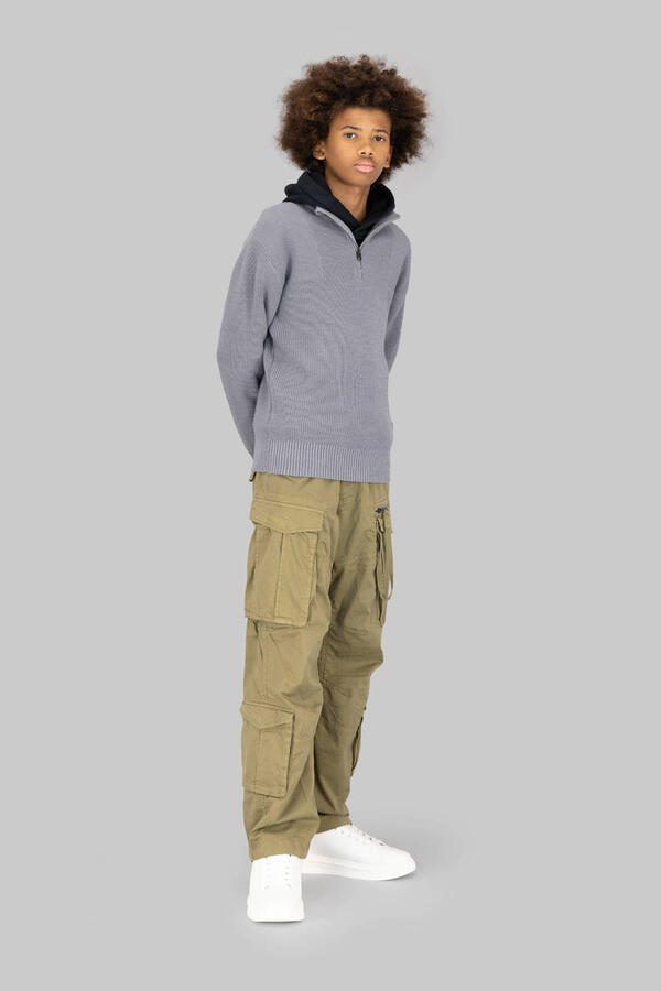 G-Star RAW Army Half Zip Knit voor jongens Grijs jongens - Foto 3