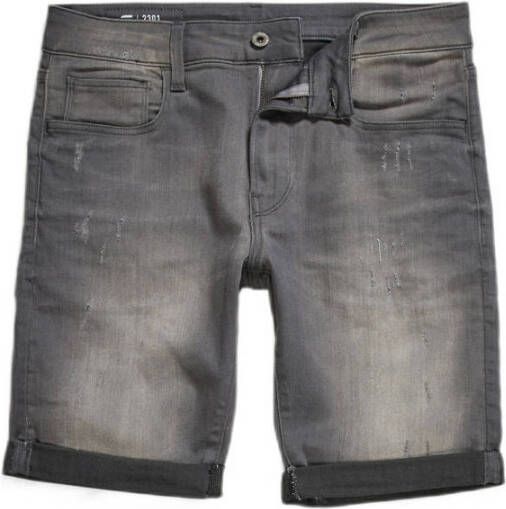 G-Star RAW 3301 slim fit jeans short lt aged destroy
