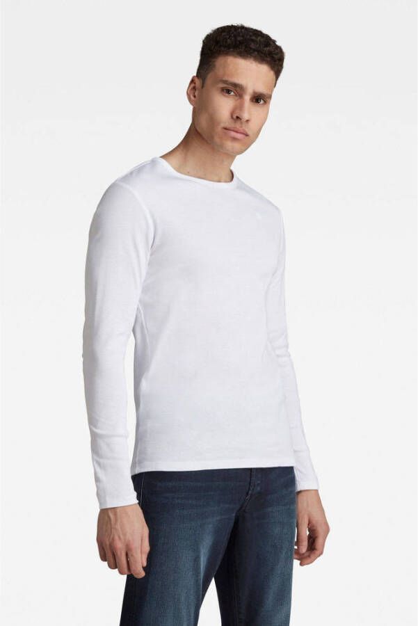G-Star RAW Shirt met lange mouwen Basic artikel in ondoorzichtige eersteklas katoenkwaliteit
