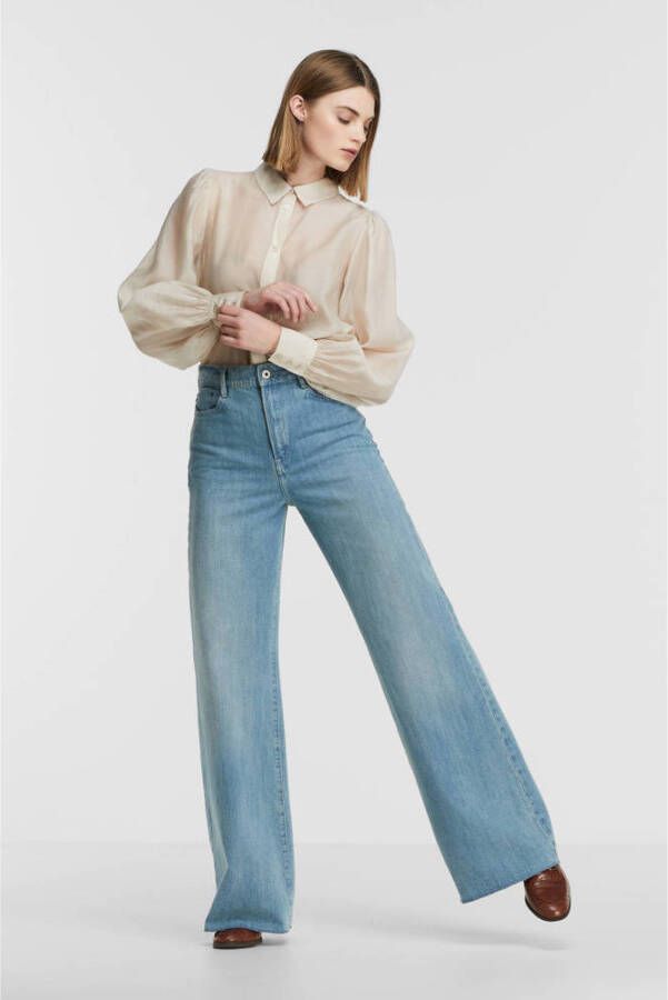 G-Star RAW Deck Ultra High Wide Leg high waist flared jeans vintage hawaiian ocean