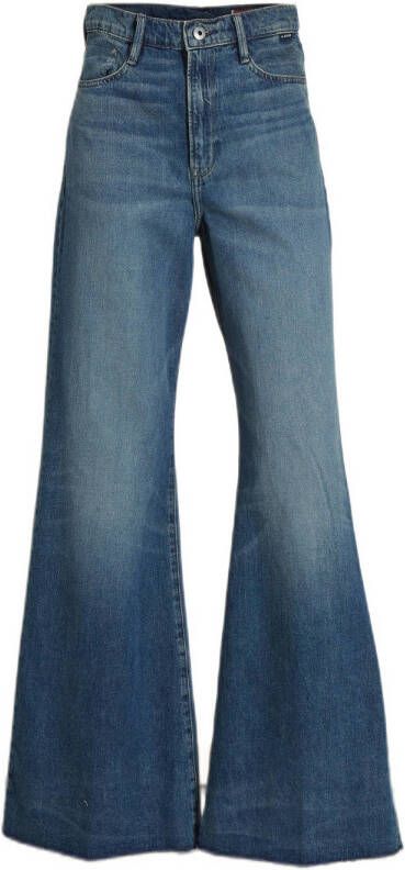 G-Star RAW Deck Ultra High Wide Leg Wmn high waist wide leg jeans dark blue denim