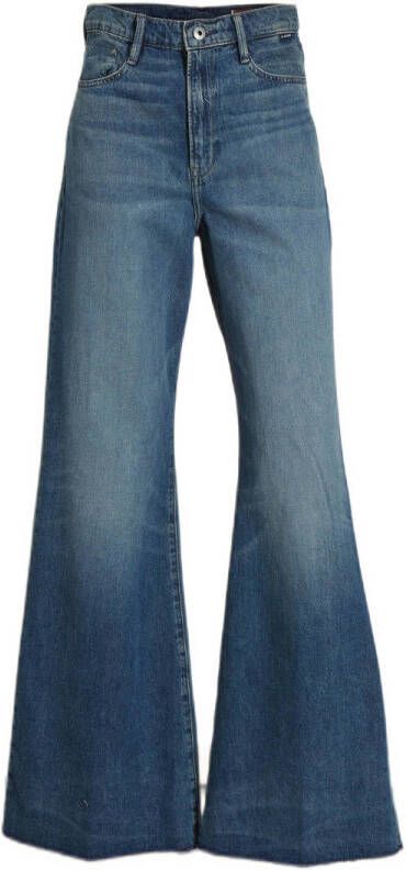 G-Star RAW Deck Ultra High Wide Leg Wmn high waist wide leg jeans dark blue denim