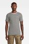G-Star RAW gestreept t-shirt van biologisch katoen milk cloack stripe - Thumbnail 2