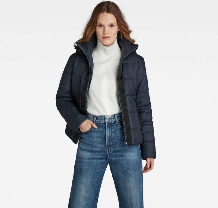 G-Star RAW Gewatteerde jas Meefic hdd pdd jacket met een afneembare capuchon kinbeschermer en rijgkoord