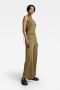 G-Star RAW Jumpsuit Open Back Groen Dames - Thumbnail 1