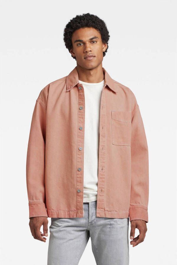 G-Star RAW oversized overshirt rainbow light dusty rose