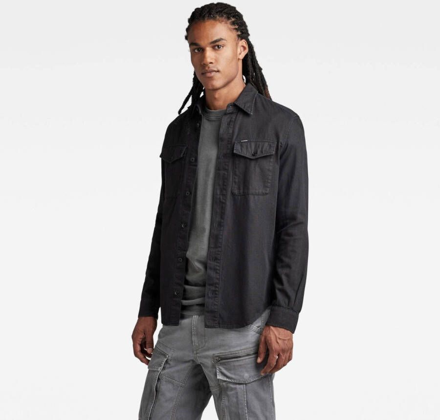 G-Star Raw Overhemd Lange Mouw D20165-7647 MARINE-B564 BLACK