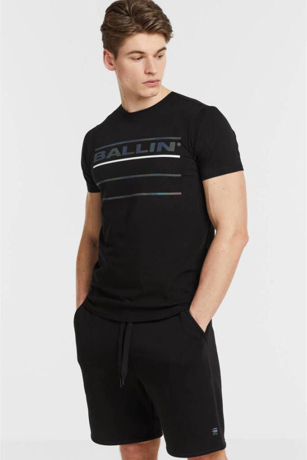 G-Star RAW regular fit sweatshort met biologisch katoen black