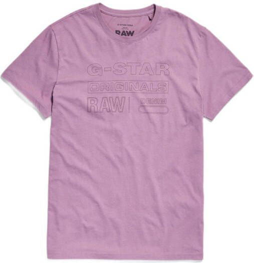 G-Star RAW regular fit T-shirt Originals van biologisch katoen grapeade