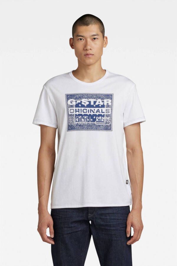 G-Star RAW regular fit T-shirt van biologisch katoen white