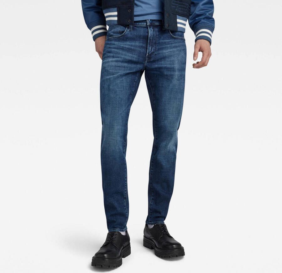 G-Star RAW Revend FWD skinny jeans worn in himalayan blue