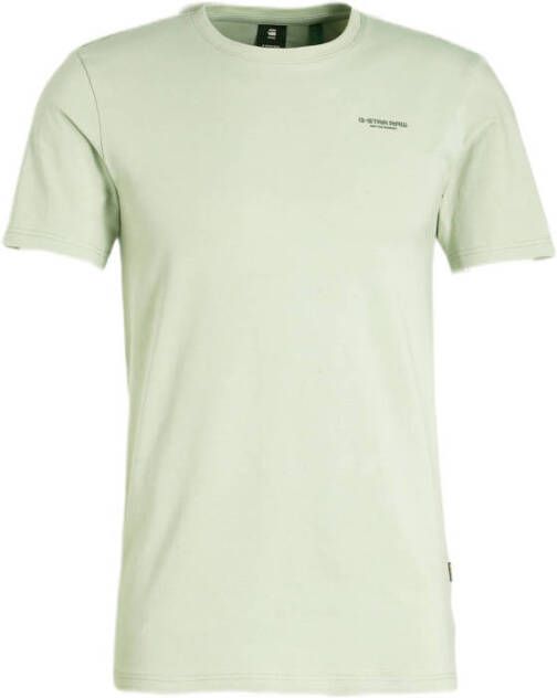 G-Star RAW slim fit T-shirt met biologisch katoen mineral gray