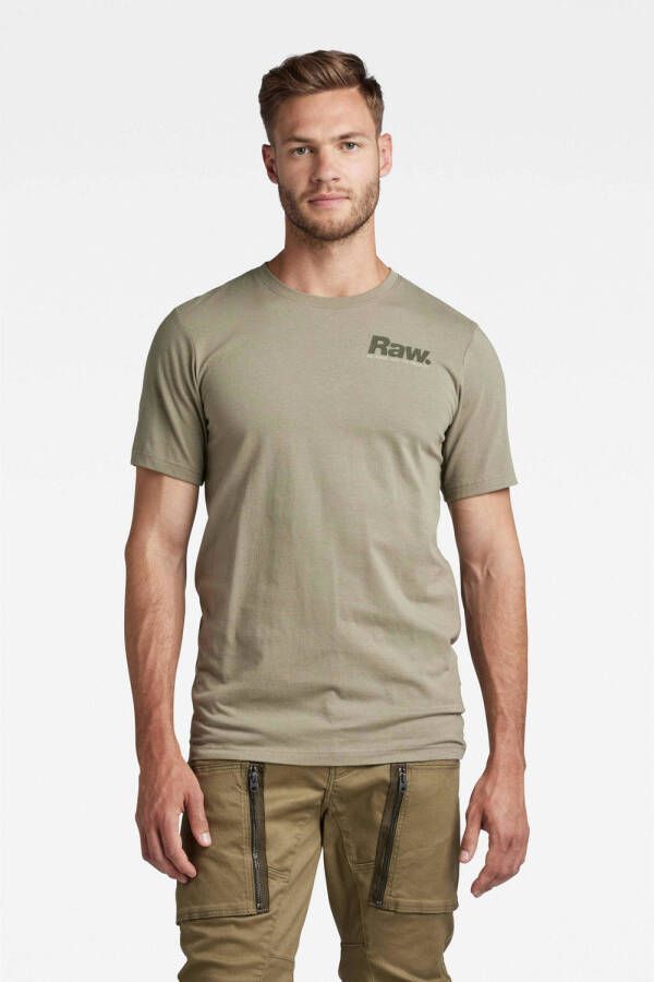 G-Star RAW slim fit T-shirt van biologisch katoen 2199 shamrock