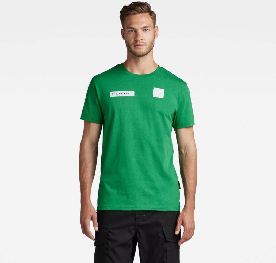G-Star RAW slim fit T-shirt van biologisch katoen d608 jolly green