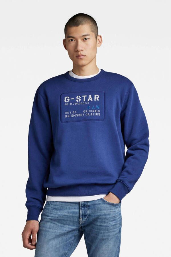 G-Star RAW Originals Sweater Midden blauw Heren