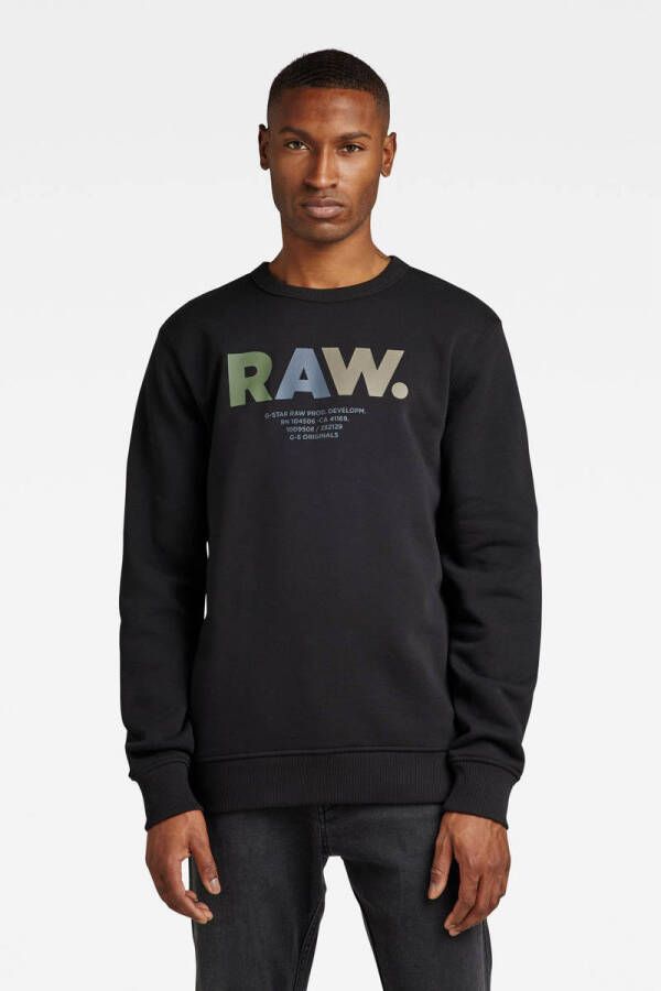 G-Star RAW sweater met printopdruk black