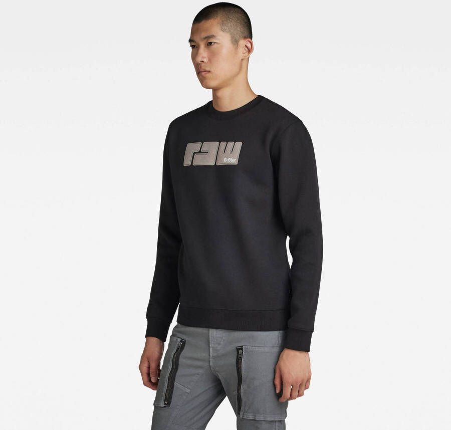 G-Star Raw Sweatshirt met labelstitching model 'RAW'