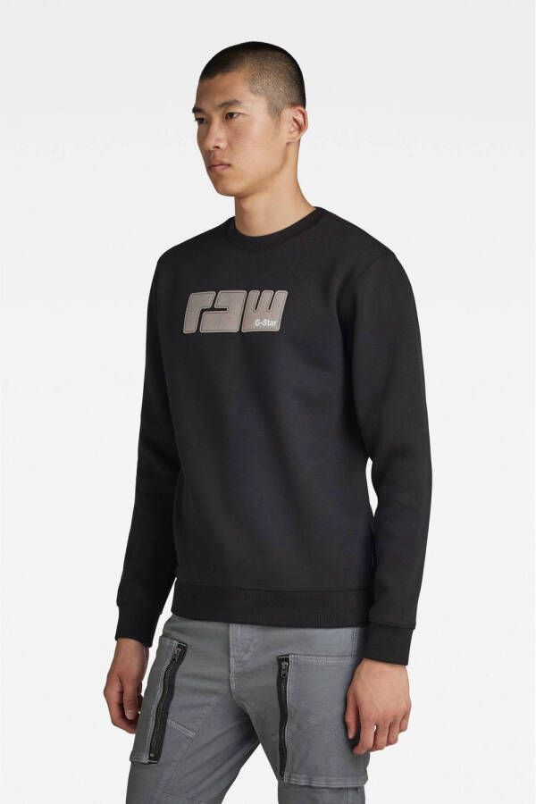 G-Star Raw Sweatshirt met labelstitching model 'RAW'