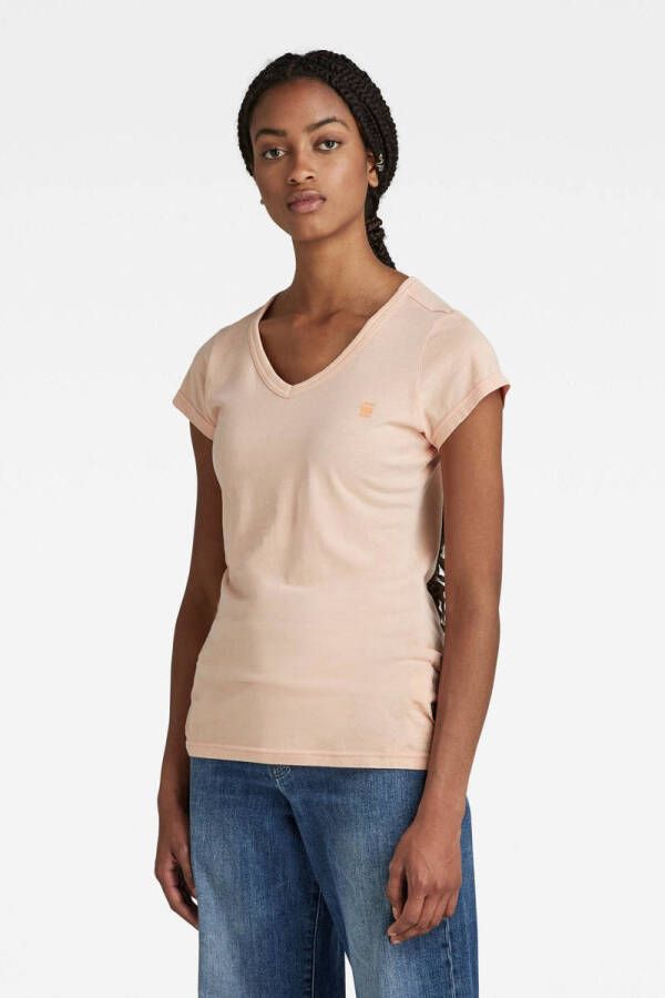 G-Star RAW T-shirt Eyben van biologisch katoen lichtroze