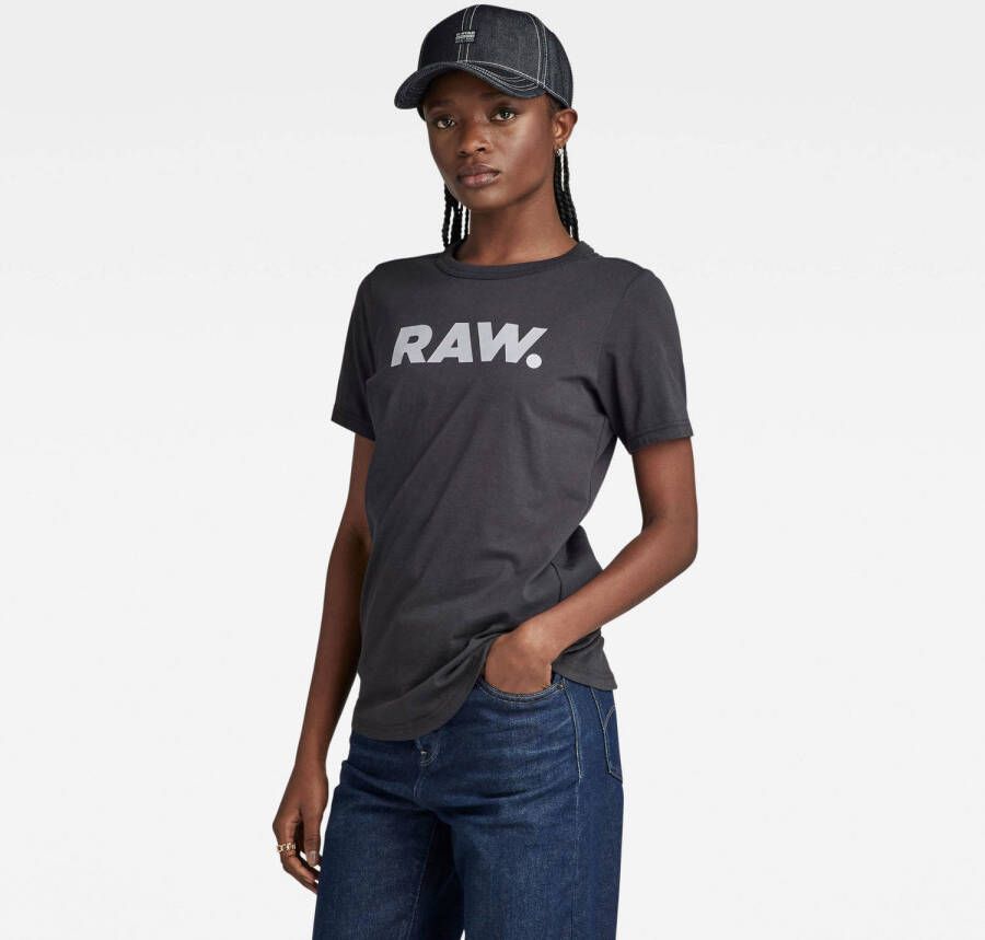G-Star Raw T-shirt met ronde hals en labelprint