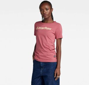G-Star RAW GS Graphic Slim Top Roze Dames