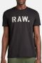 G-Star RAW T-shirt Stencil van biologisch katoen black - Thumbnail 1