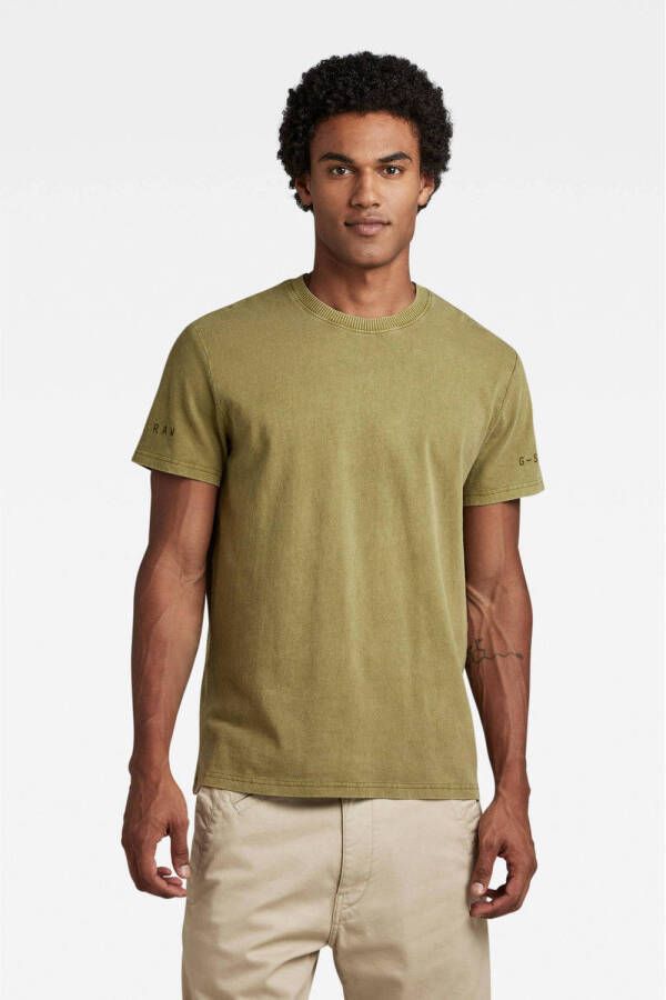 G-Star RAW T-shirt van biologisch katoen avocado