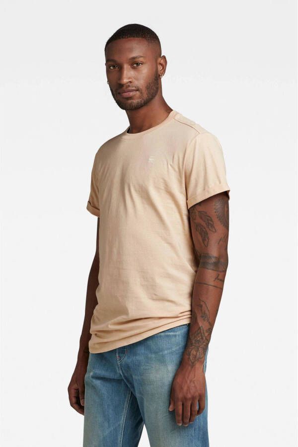 G-Star RAW T-shirt van biologisch katoen chipmunk