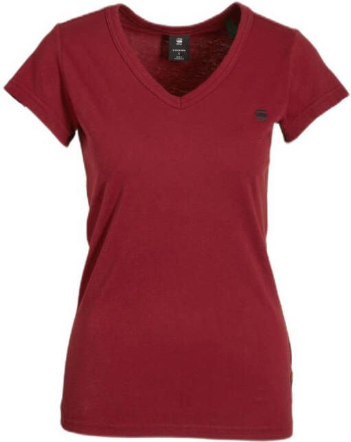 G-Star RAW T-shirt van biologisch katoen rood