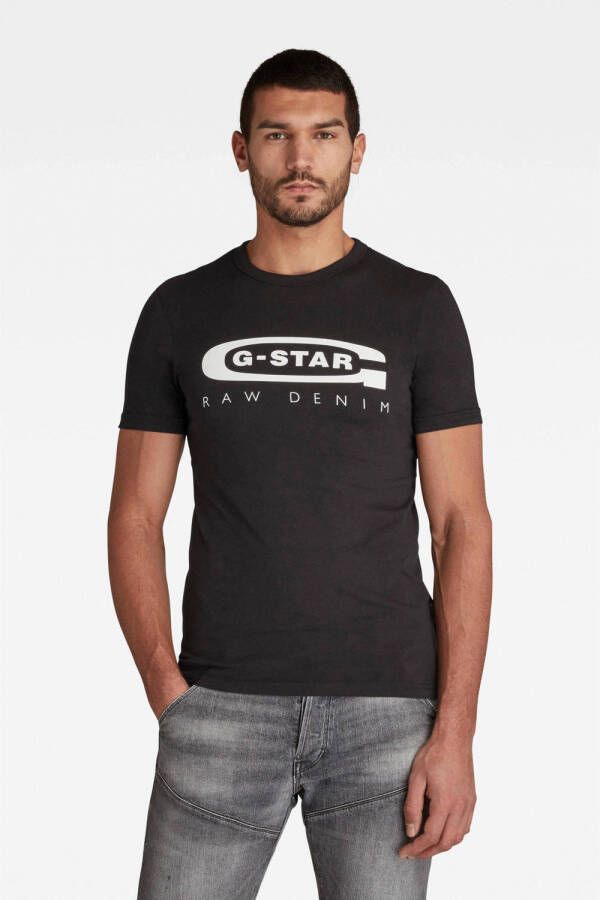 G-Star Grafisch logo 4 T-shirt D15104-336-6484 Zwart Heren