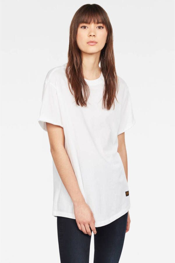 G-Star G Star RAW T shirt Lash Fem Loose Top omgeslagen mouwen met kleine naad vastgezet