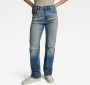 G-Star RAW high waist straight fit jeans Viktoria light blue denim - Thumbnail 1