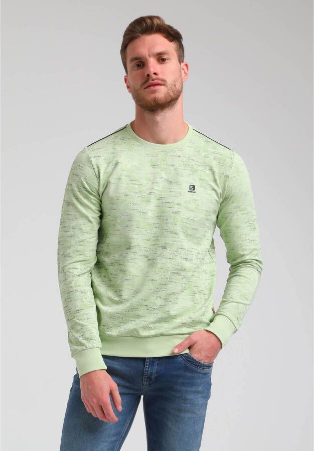 GABBIANO sweater met all over print lime green