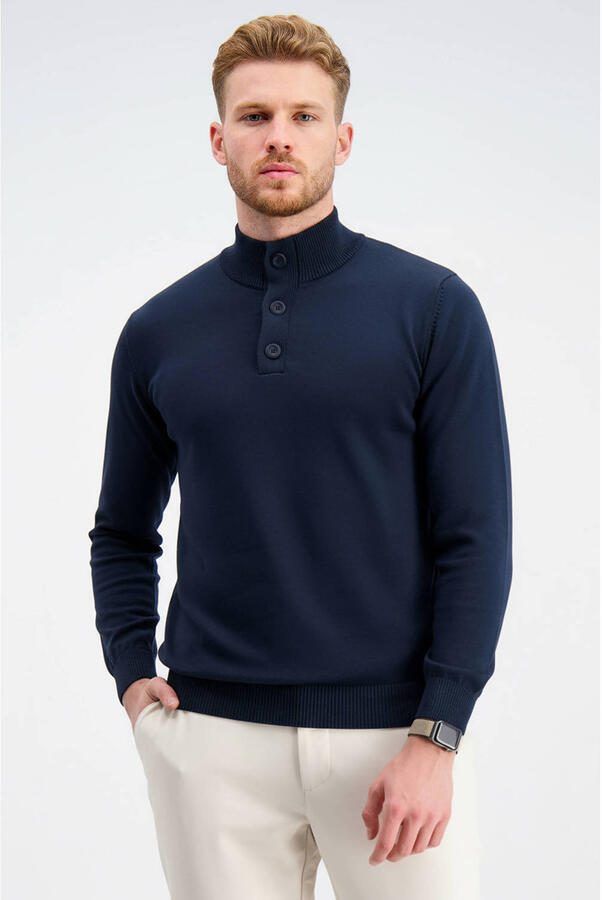GABBIANO gebreide trui donkerblauw