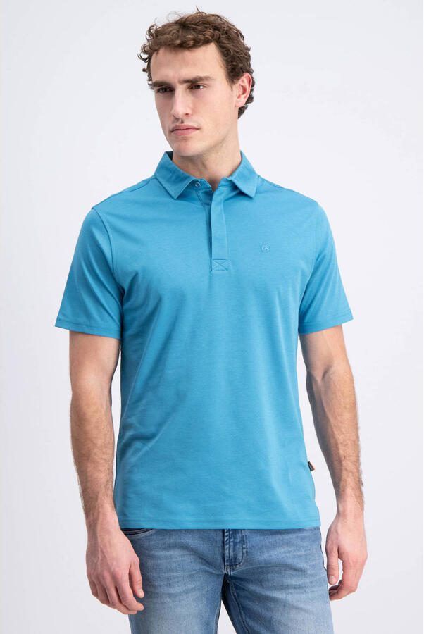 GABBIANO jersey regular polo lichtblauw