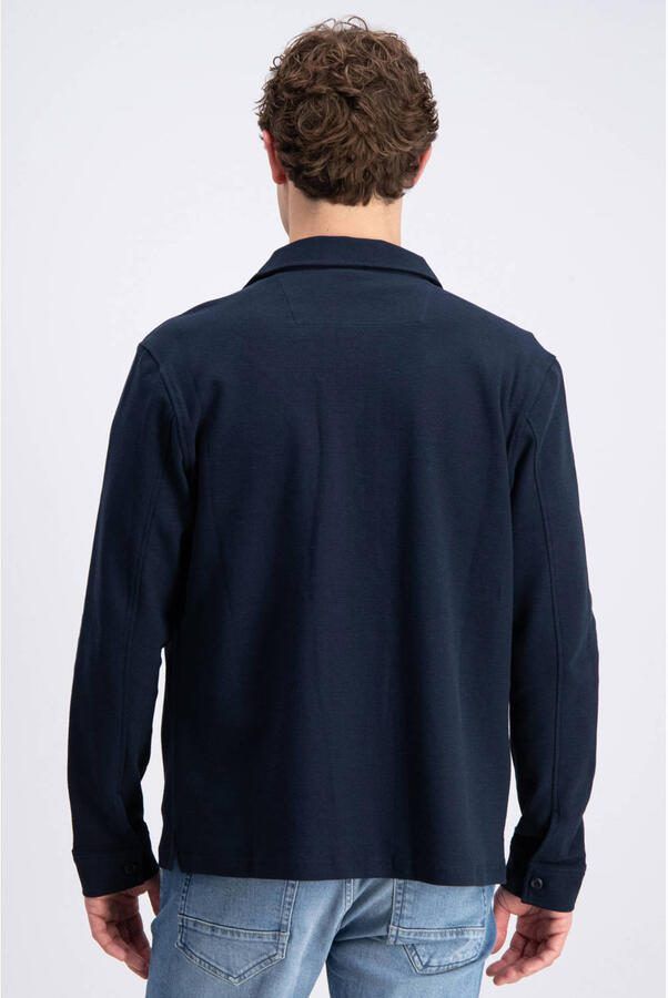 GABBIANO overshirt donkerblauw gebreid - Foto 3