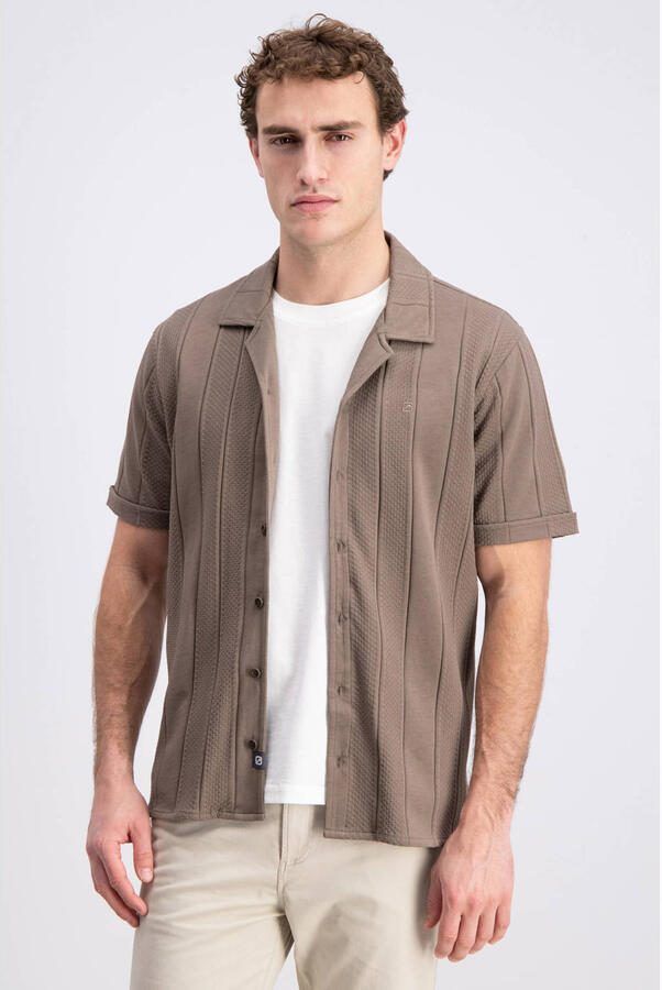 GABBIANO regular casual overhemd lichtbruin