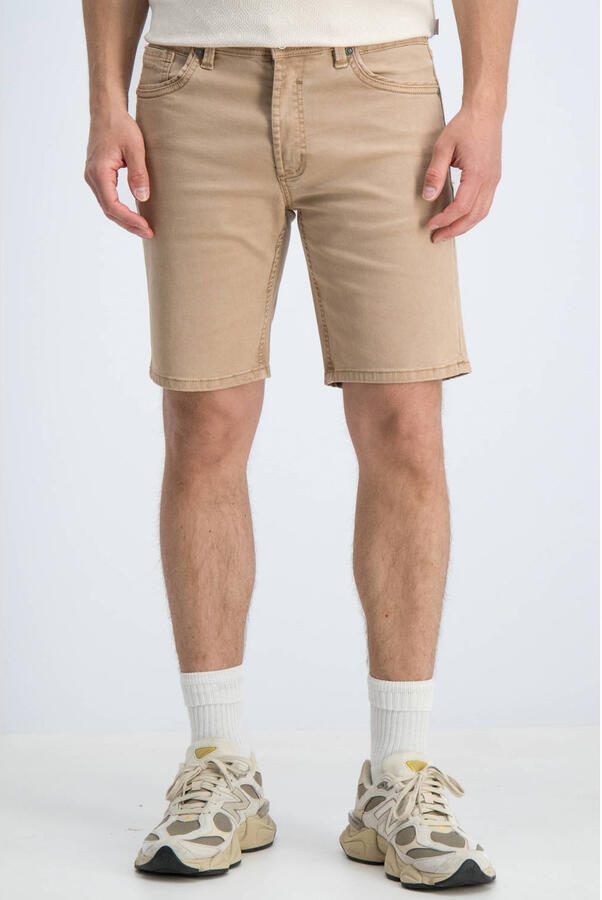 GABBIANO regular fit denim short lichtbruin