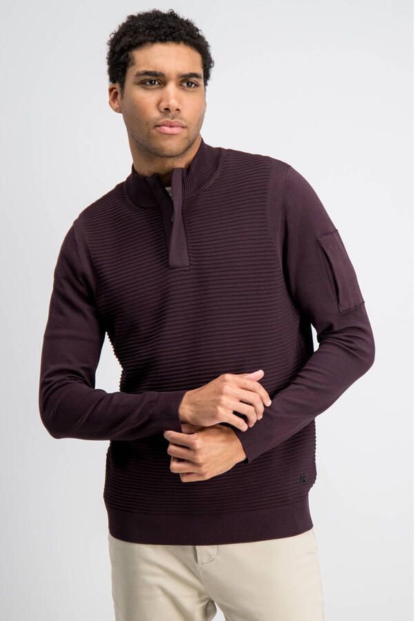 GABBIANO regular fit gebreide trui bordeaux