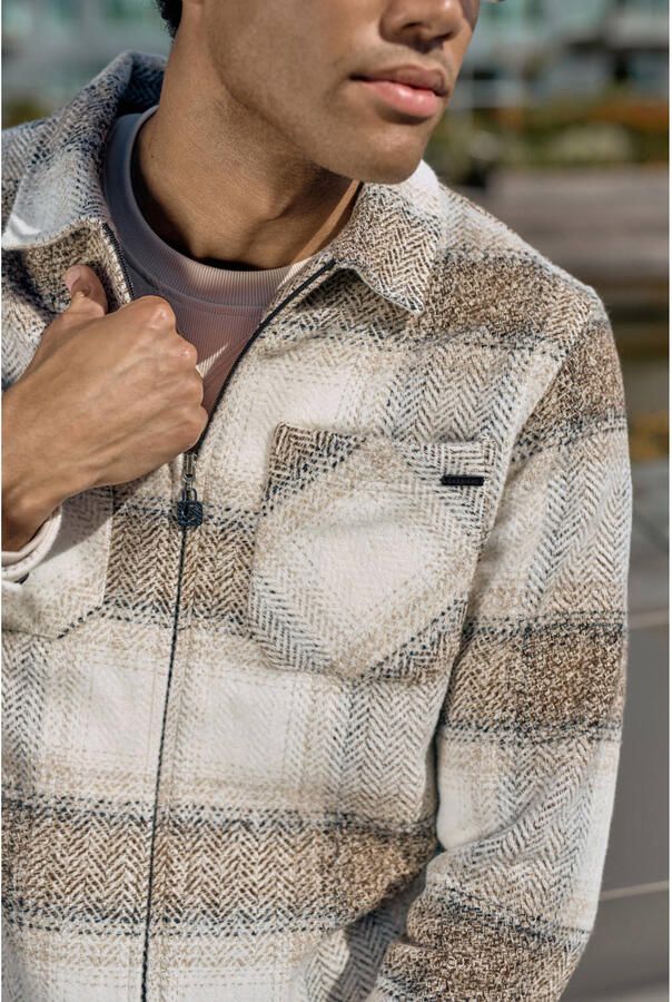 GABBIANO regular fit geruit overshirt beige - Foto 2