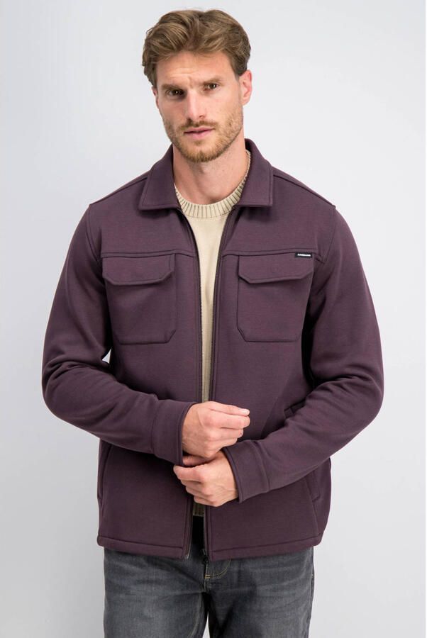 GABBIANO regular fit overshirt burnt bordeaux