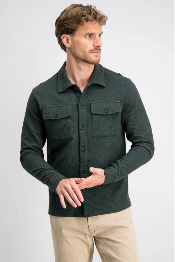 GABBIANO regular fit overshirt highland green
