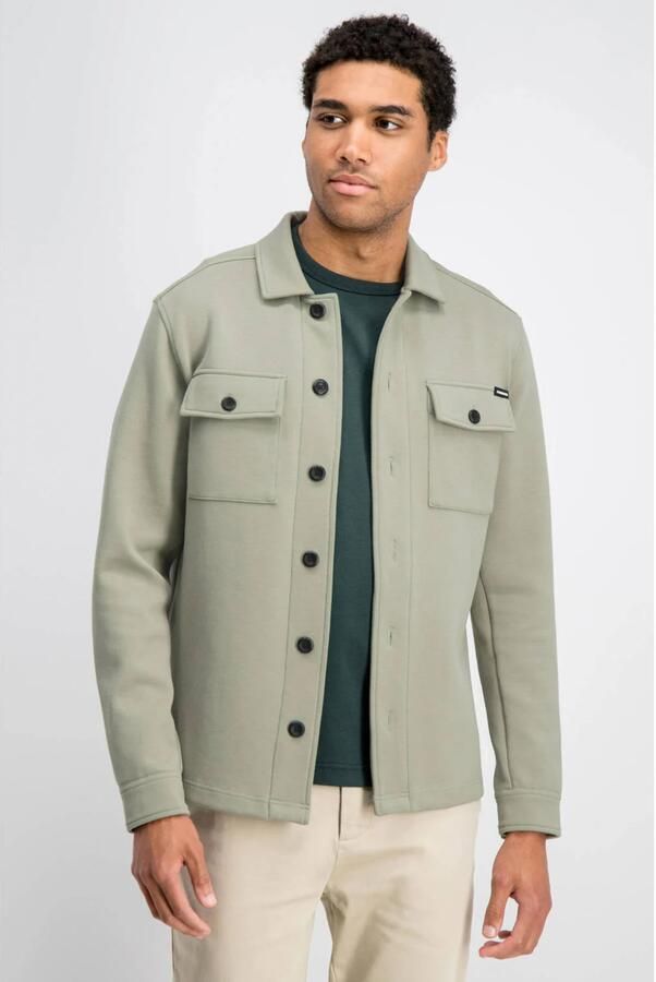 GABBIANO regular fit overshirt sage green