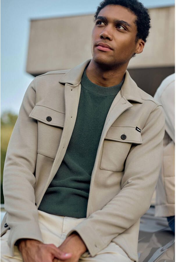 GABBIANO regular fit overshirt sage green - Foto 3