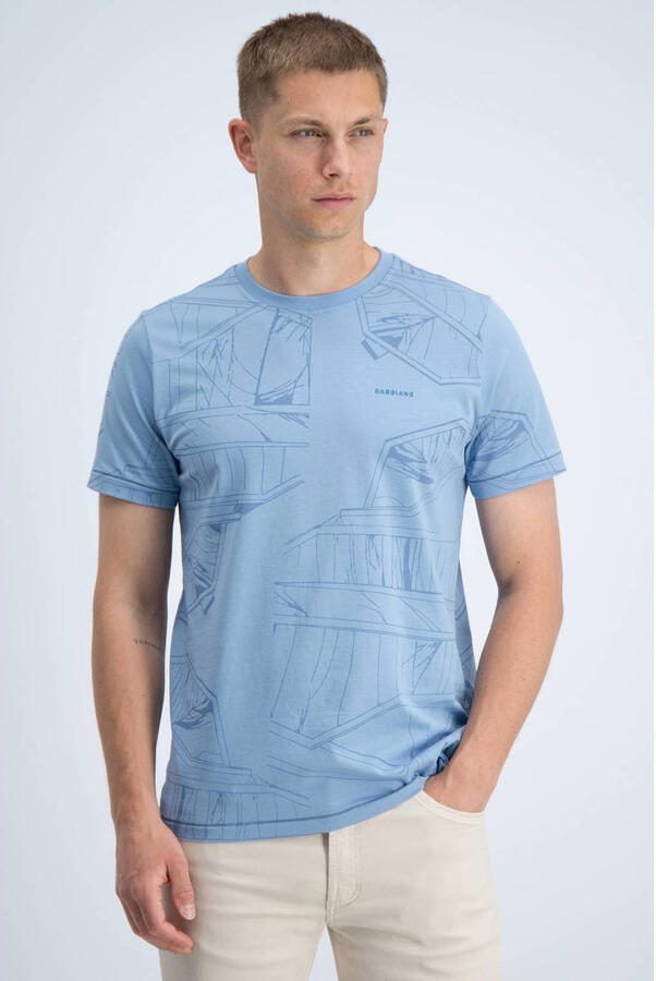 GABBIANO regular fit T-shirt met print blauw