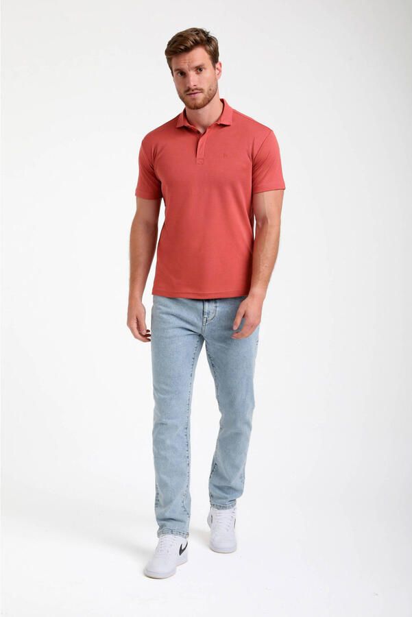 GABBIANO regular polo koraalrood