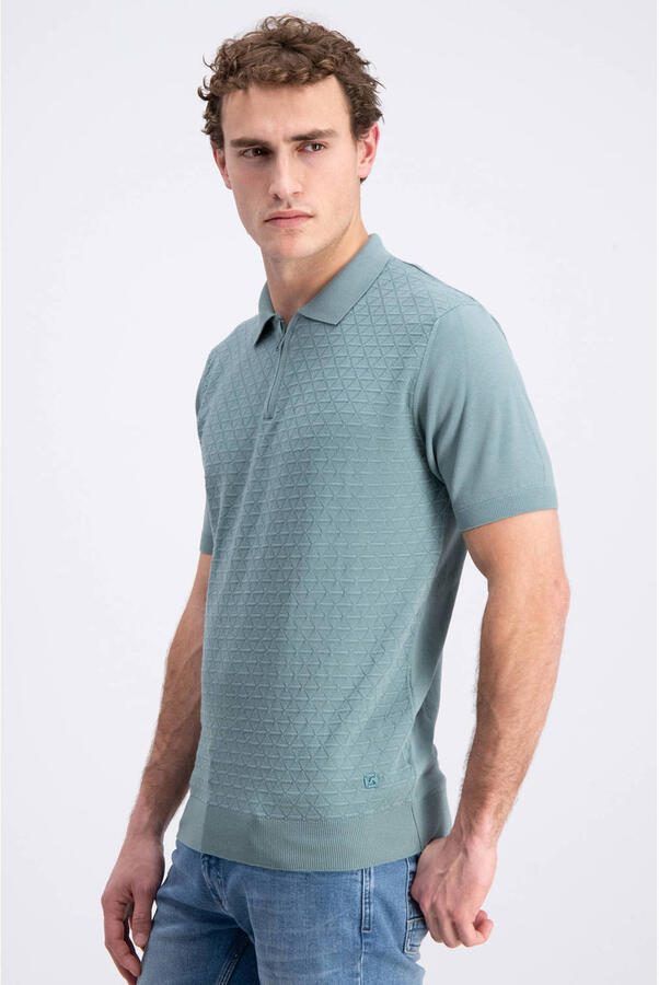 GABBIANO regular polo lichtblauw fijn gebreid - Foto 2