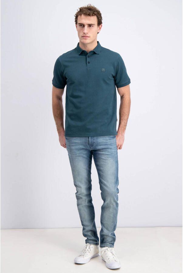GABBIANO regular polo petrol gebreid - Foto 3