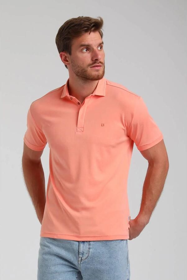 GABBIANO regular polo zalm - Foto 1