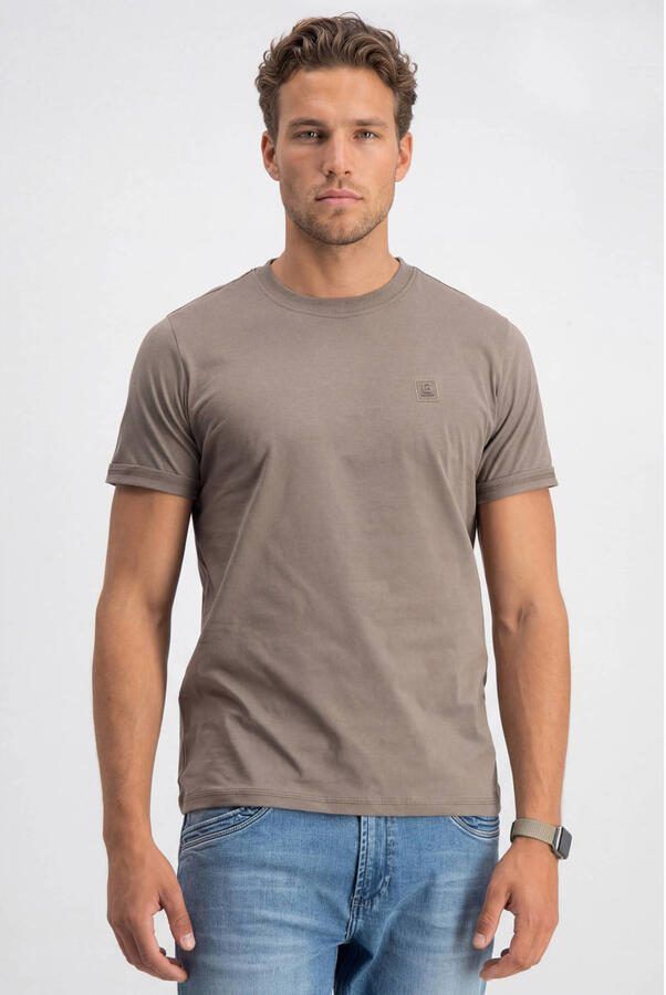 GABBIANO regular T-shirt met backprint bruin